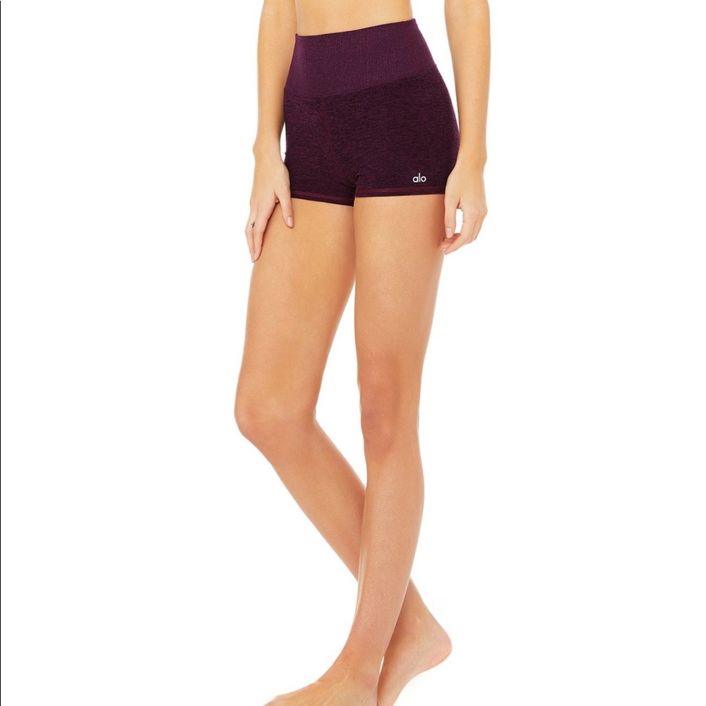 Alo yoga - Alosoft aura short - black plum heather